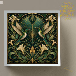 De Cerâmica AZULEJO CERÂMICO ART DÉCO COM DOIS BEija-FLORES EM