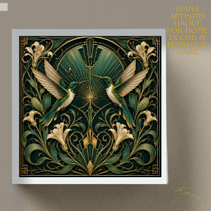 De Cerâmica AZULEJO CERÂMICO ART DÉCO COM DOIS BEija-FLORES EM