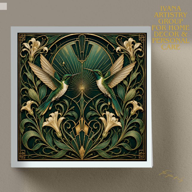 De Cerâmica AZULEJO CERÂMICO ART DÉCO COM DOIS BEija-FLORES EM (Criador carregado)
