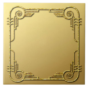 De Cerâmica Azulejo cerâmico Art Deco com estilo Dourado
