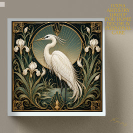 DE CERÂMICA  AZULEJO CERÂMICO ART DÉCO GARÇA BRANCA, ACENTO VIN