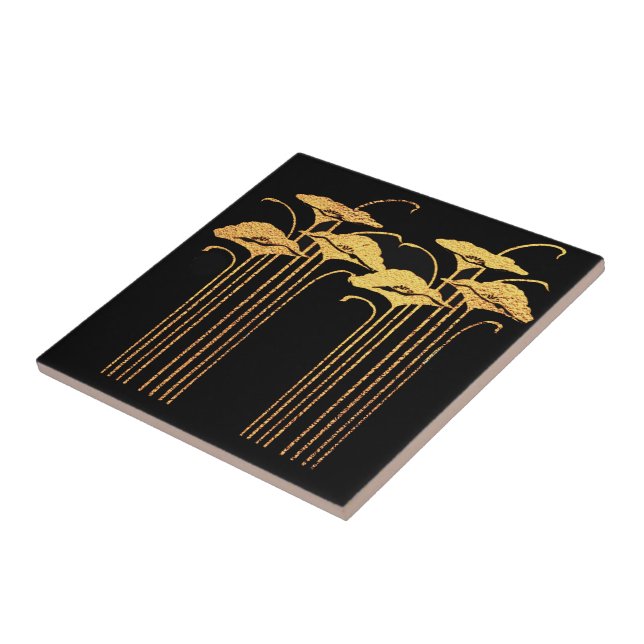 De Cerâmica Azulejo cerâmico Art Nouveau. (Estilo 3) (Lateral)