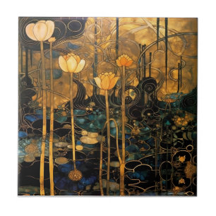 De Cerâmica Azulejo Cerâmico Art Nouveau Floral Vintage