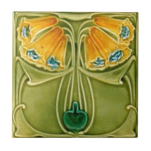 De Cerâmica Azulejo cerâmico - Arte Floral Amarelo Vintage Nou