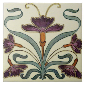 De Cerâmica Azulejo cerâmico - Arte Floral Roxa Nouveau