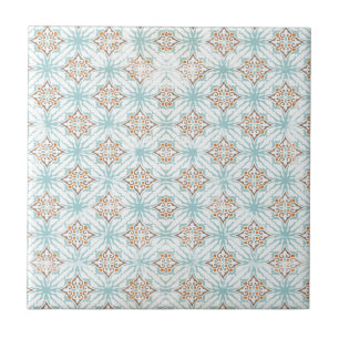 De Cerâmica Azulejo Cerâmico Azul Bege Laranja Branco