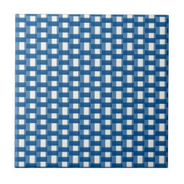 De Cerâmica Azulejo Cerâmico Azul e Branco Listrado Quadrado