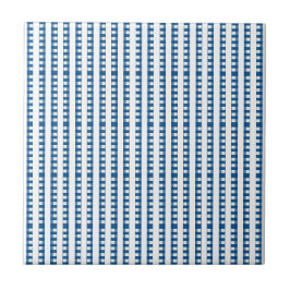 De Cerâmica Azulejo Cerâmico Azul e Branco Listrado Quadrado