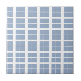 De Cerâmica Azulejo Cerâmico Azul e Branco Listrado Quadrado