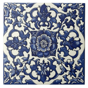 De Cerâmica Azulejo Cerâmico Azul e Branco, Rosa, Estilo Chinê
