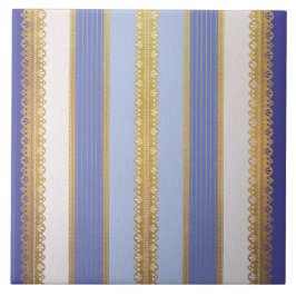 De Cerâmica Azulejo Cerâmico Azul e Dourado