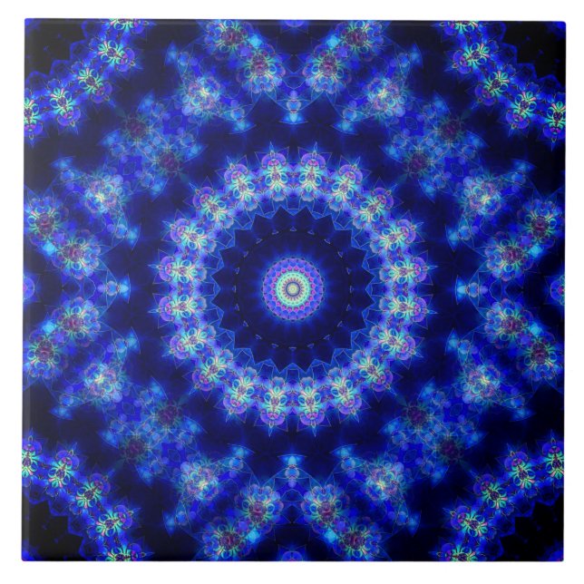 De Cerâmica Azulejo Cerâmico Azul e Preto (Frente)