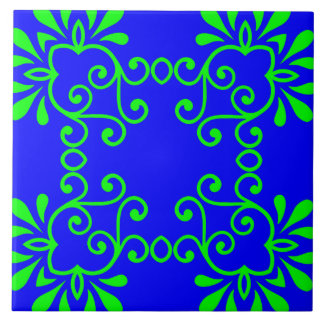 De Cerâmica Azulejo Cerâmico Azul e Verde