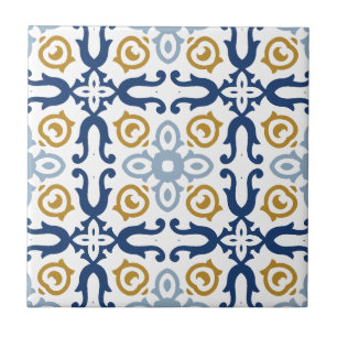 De Cerâmica Azulejo cerâmico azul-italiano e amarelo
