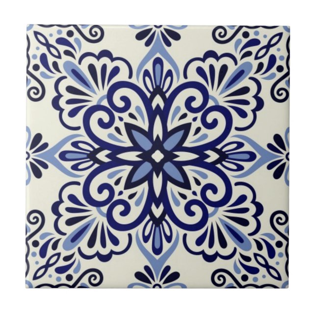 De Cerâmica Azulejo cerâmico - Azulejo Azulejo branco azul/esb (Frente)