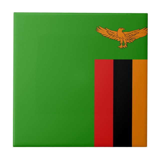 De Cerâmica Azulejo Cerâmico Bandeira da Zâmbia (Frente)