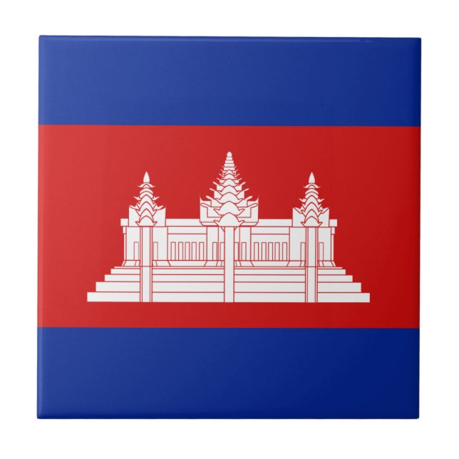 De Cerâmica Azulejo Cerâmico Bandeira do Camboja (Frente)