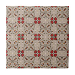 De Cerâmica Azulejo cerâmico Beige Cranberry Red