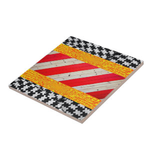 De Cerâmica Azulejo cerâmico Black Red Yellow