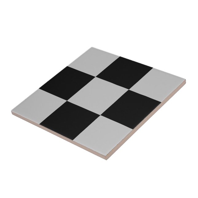 De Cerâmica Azulejo cerâmico Black White Check (Lateral)