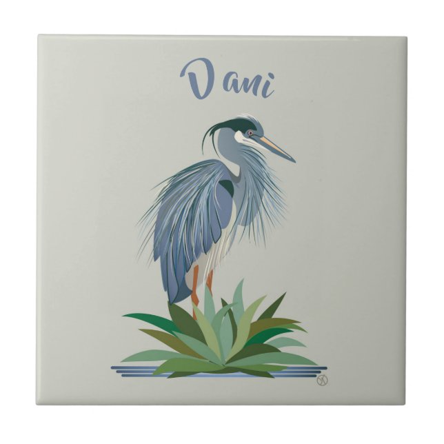 De Cerâmica Azulejo cerâmico Blue Heron (Frente)