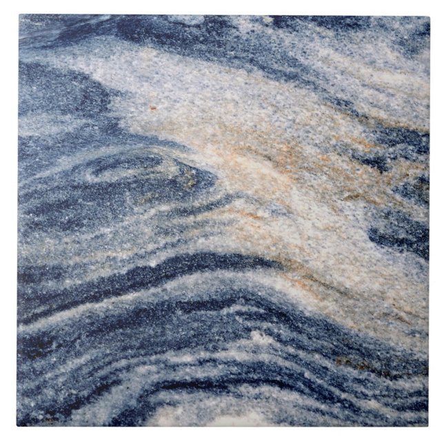 De Cerâmica Azulejo cerâmico Blue Orange Marble Swirl Rock (Frente)