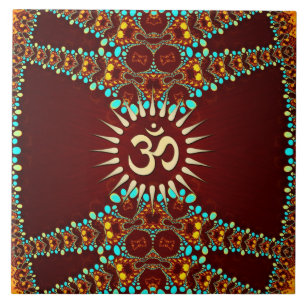 De Cerâmica Azulejo cerâmico Bohemain Jewel Aum Omkara