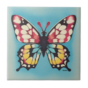 De Cerâmica Azulejo cerâmico borboleta