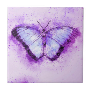 De Cerâmica Azulejo Cerâmico Borboleta Roxa