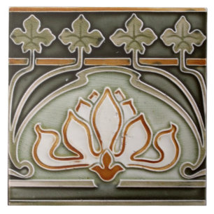 De Cerâmica Azulejo Cerâmico - Borda Art Nouveau Repo