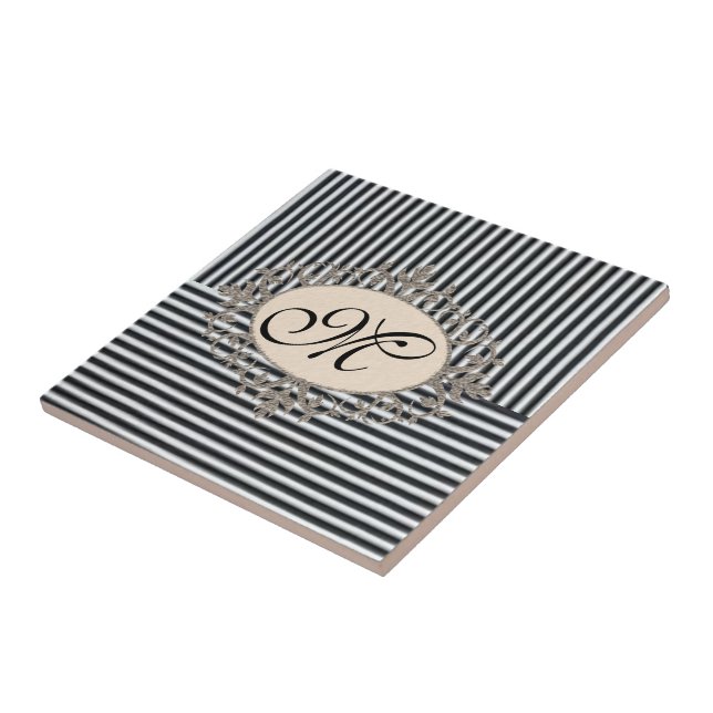 De Cerâmica Azulejo cerâmico, branco e preto (Lateral)
