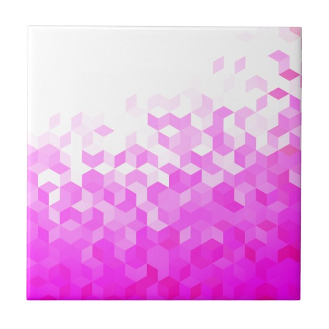 De Cerâmica Azulejo cerâmico branco-rosa - moderno (Frente)