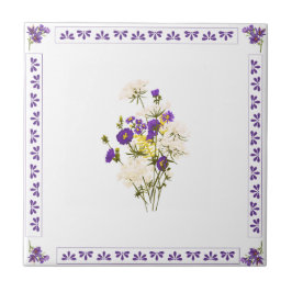 De Cerâmica Azulejo Cerâmico Buquê Roxo