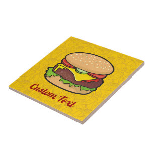 De Cerâmica Azulejo Cerâmico Cheeseburger