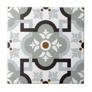 De Cerâmica Azulejo cerâmico - Cinza padrão Preto