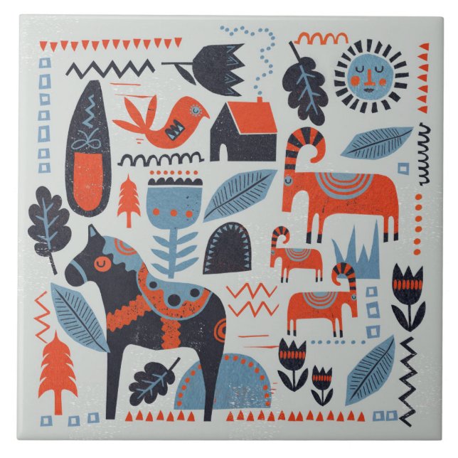 De Cerâmica Azulejo cerâmico - Coleção escandinava (Frente)