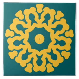 De Cerâmica Azulejo cerâmico com borda branca, design multicol
