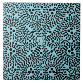 De Cerâmica Azulejo Cerâmico com Desenho Geométrico Azul e Pre