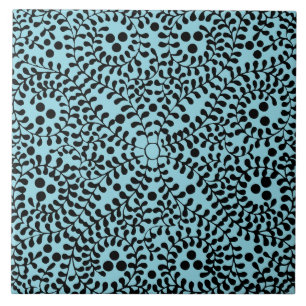De Cerâmica Azulejo Cerâmico com Desenho Geométrico Azul e Pre