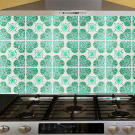 De Cerâmica Azulejo cerâmico com design verde repetitivo
