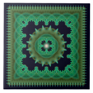 De Cerâmica Azulejo cerâmico com padrão ornamentado fractal ve