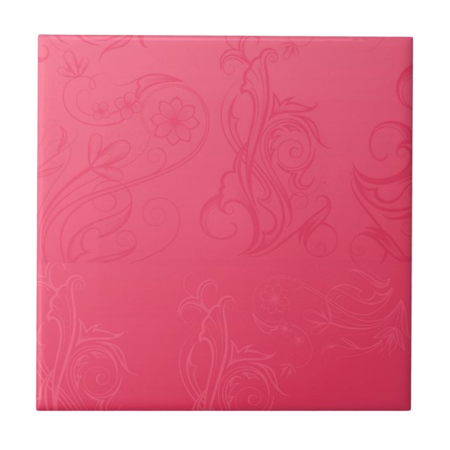 De Cerâmica Azulejo cerâmico cor-de-rosa abstrato (Frente)