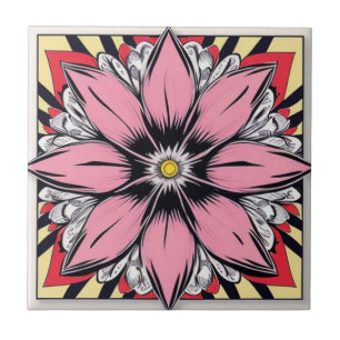 De Cerâmica Azulejo cerâmico, cor-de-rosa, estilo cômico amare