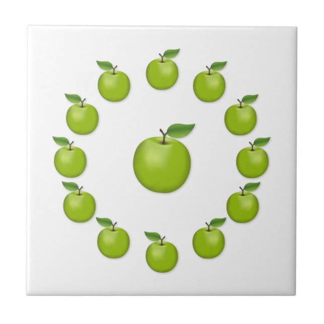 De Cerâmica Azulejo Cerâmico da Apple Verde (Frente)