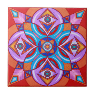 De Cerâmica Azulejo cerâmico da arte da mandala da flor do