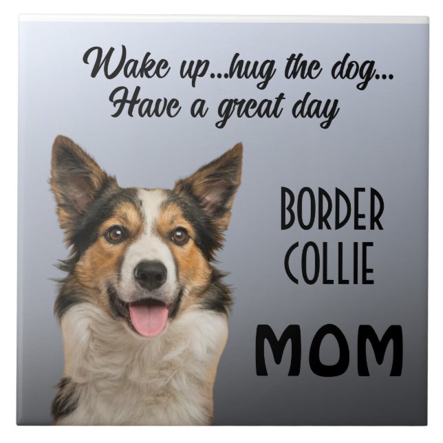 De Cerâmica Azulejo Cerâmico da Border Collie (Frente)