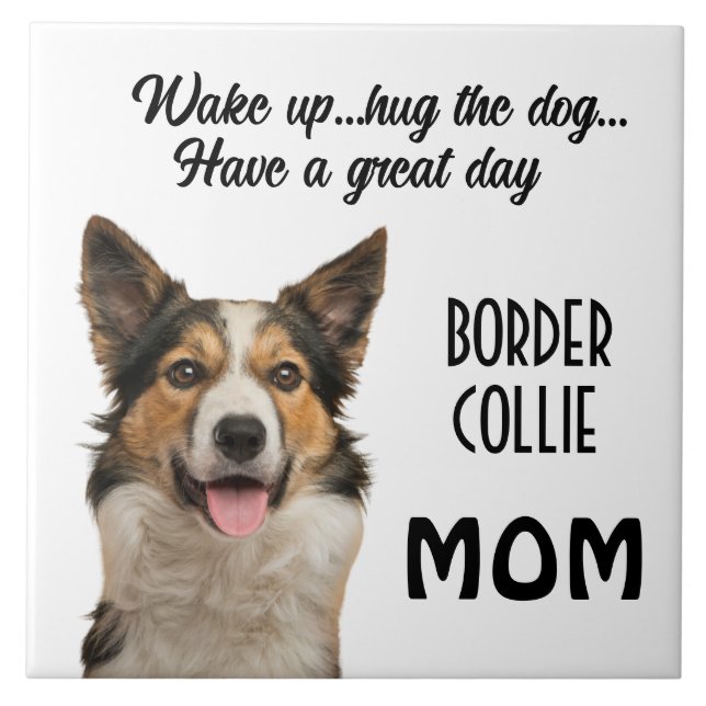 De Cerâmica Azulejo Cerâmico da Border Collie (Frente)