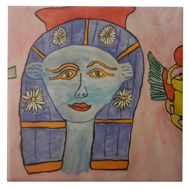 De Cerâmica Azulejo cerâmico da Deusa Egípcia Antiga (Frente)