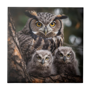 De Cerâmica Azulejo cerâmico da família Owl