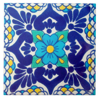 De Cerâmica Azulejo cerâmico da foto da flor azul espanhola